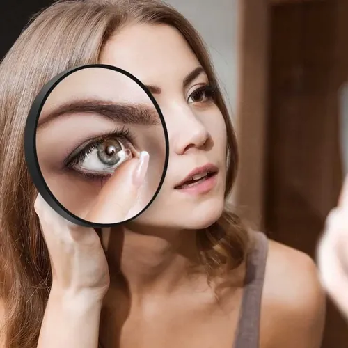 Espejo De Maquillaje Redondo Con Aumento De 20x Con Dos Vent