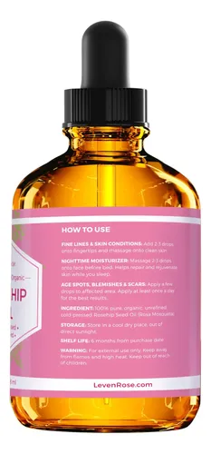 Aceite De Semilla De Rosa Mosqueta Leven Rose 120 Ml Para Hi