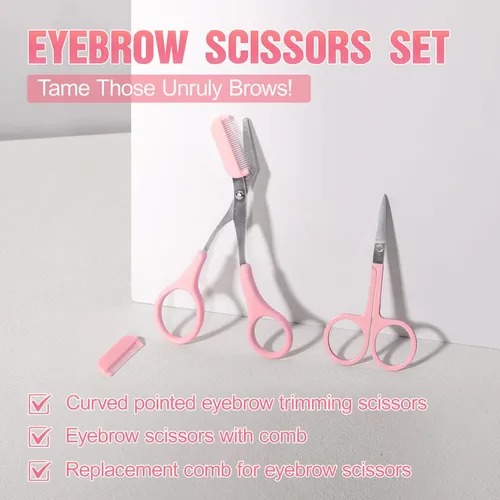 Kit De Pinzas Para Cejas Nxppyy 17 En 1 Para Mujer Con Tijer