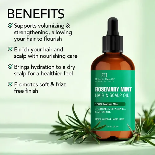 Aceite Capilar Botanic Hearth Romero Menta 60ml Crecimiento