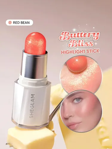 Buttery Bling Rubor Con Brillos Sheglam – Rose Rush Tono del maquillaje Red bean