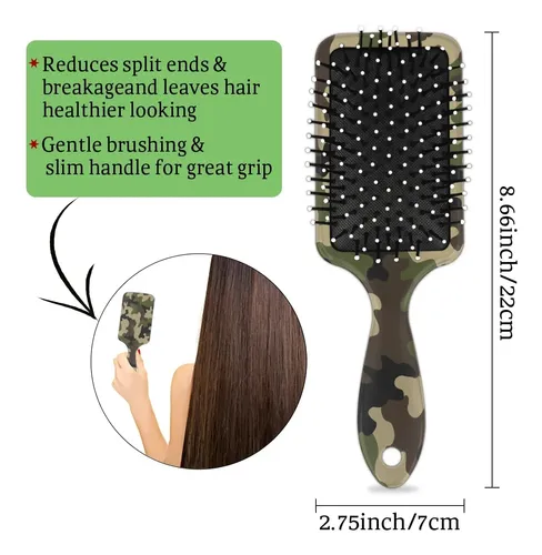 Cepillo De Cabello Lombardiden 22×7 Cm Verde Camuflaje Desen