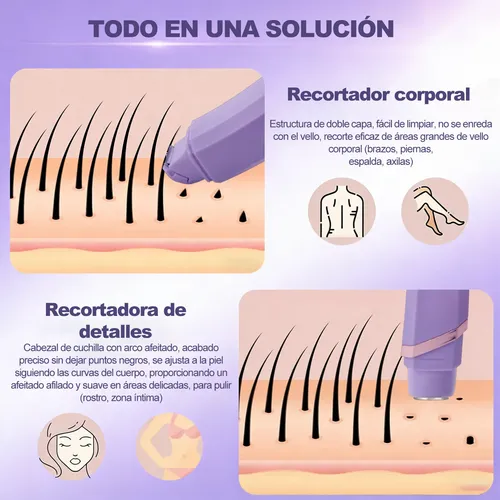 Xi Depiladora Para Mujer De Bikini Electrica Doble Cabeza