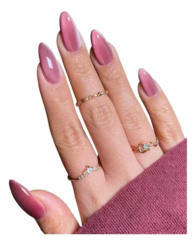 Uñas Press On Premium Corta Profesional Artesanal Kit X20