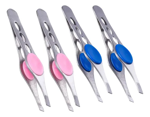 Set De 4 Pinzas Para Cejas, Clips Y Pinzas Para Depilar