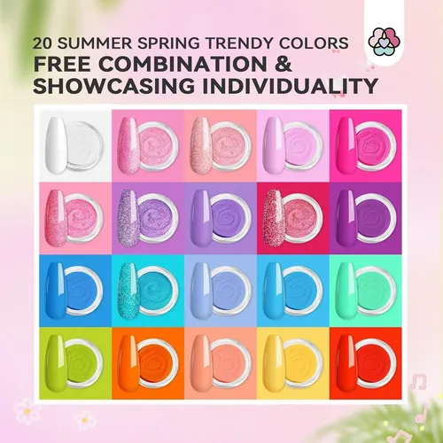 Kit Profesional De Uñas En Polvo Saviland 89 Pcs Summer