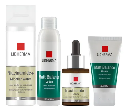 Skincare Rutina Piel Grasa Hidrata Seboregulador Lidherma