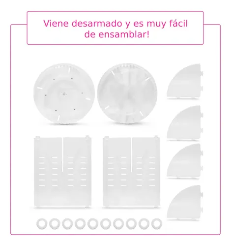 Organizador Giratorio Acrílico Transparente Oh My Shop 33 cm 360°