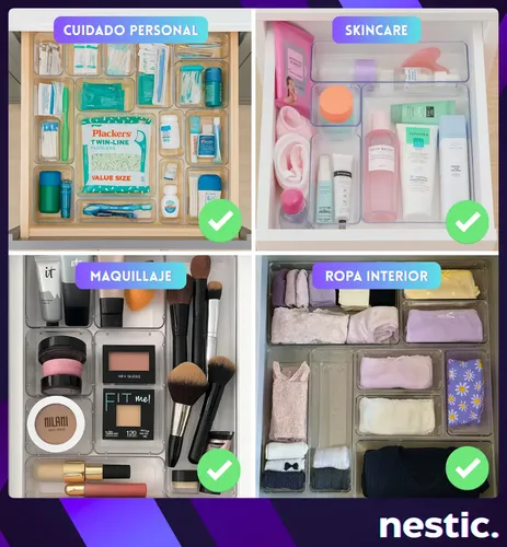 Contenedores Acrílico Chico Organiza Cajón Maquillaje Bijou