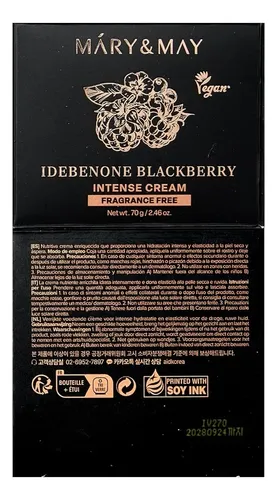 Zzhcrema Mary&may Idebenone Blackberry – Para Piel Seca Y Op