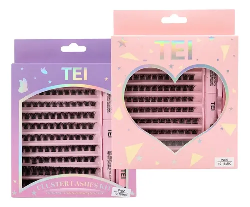 Set Profesional De Pestañas En Ramillete Tei Cosmetica