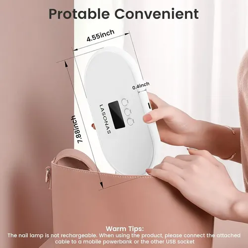 Lámpara De Uñas Uv Led Lasonas 24w Mini Portátil 3