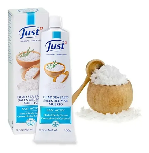 Crema San Activ con Sales del Mar Muerto Nutre y Elastiza 100g | Just – Piel hipersensible , frágil y escamada