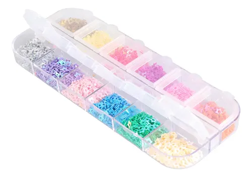 1 Caja De Calcomanías Y Lentejuelas Estrella Para Uñas