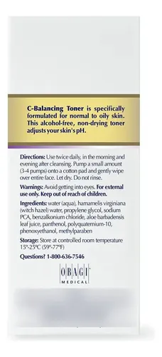 Tónico Obagi Medical C-balancing, 200 Ml, Paquete De 1