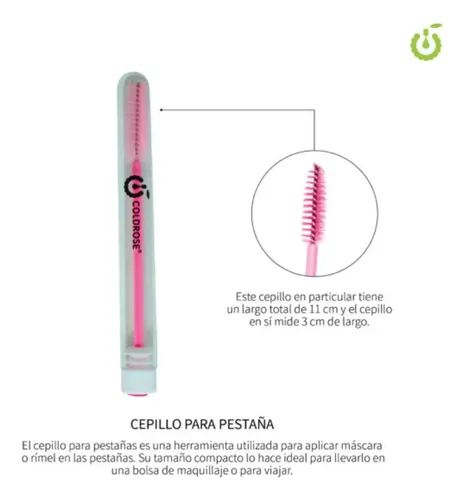 Cepillo Para Pestaña Con Estuche Rosa Coldrose Cherimoya