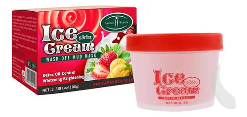 Mascarilla Facial De Arcilla Con Extracto De Fresa Y Leche
