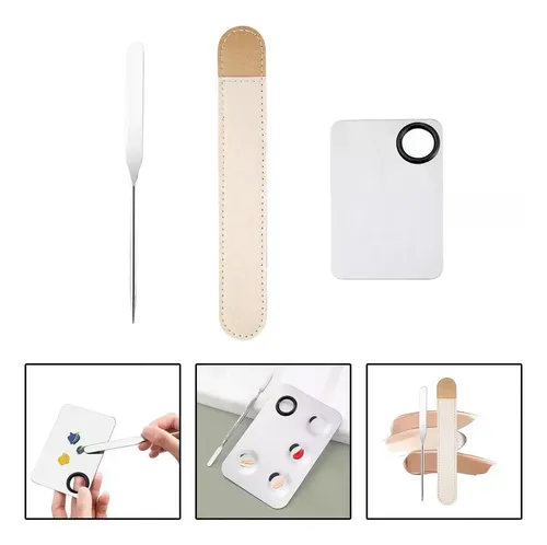 Cosmetic Mixing Spatula And Makeup Palette