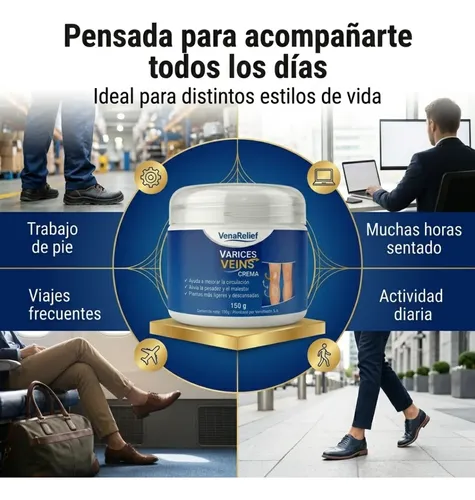 Crema Varices Arañitas Venarelief Mejora Circulacion 100ml