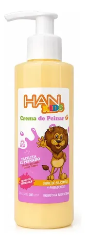 Crema De Peinar Han Kids Libre De Siliconas X 200 Ml