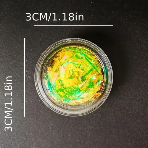 Set De 4 Tiras Aurora Para Uñas Con Purpurina, Multicolor