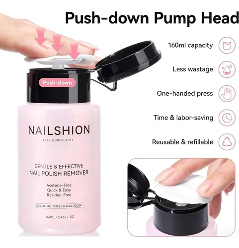 Quitaesmalte Sin Acetona Nailshion Cherry Blossom 5.46 Oz