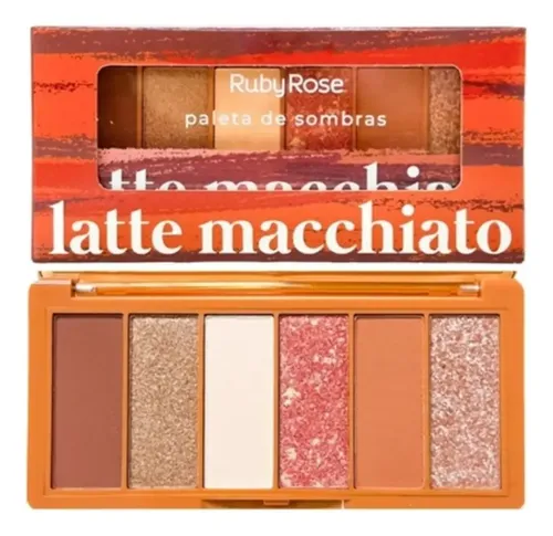 Paleta 8 Sombras Tonos Cafe Mixtas Latte Macchiato Ruby Rose