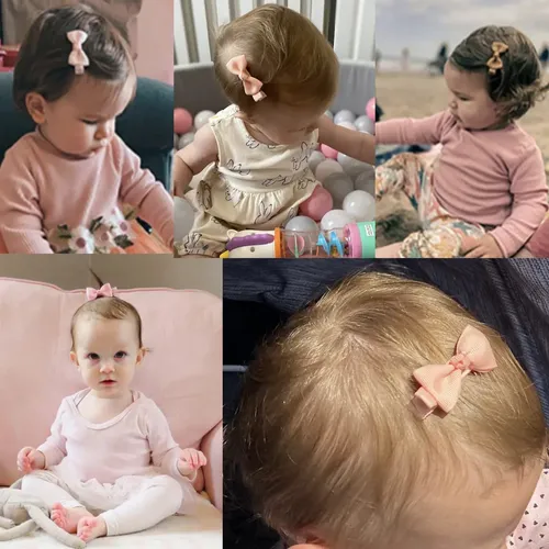 50 Piezas De 25 Colores En Pares De Moños Para El Pelo Con B