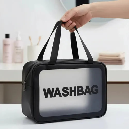 Neceser Viaje Maquillaje Portacosméticos Washbag Negro Grande 29x9xh20