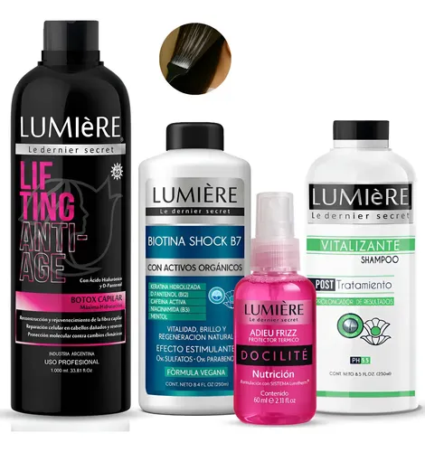 X4 Lifting + Biotina B7 B3 + Shampoo Nutre + Spray Antifrizz