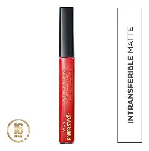 Labial Líquido Matte Glitter Effect | Power Stay Scarlet Flame