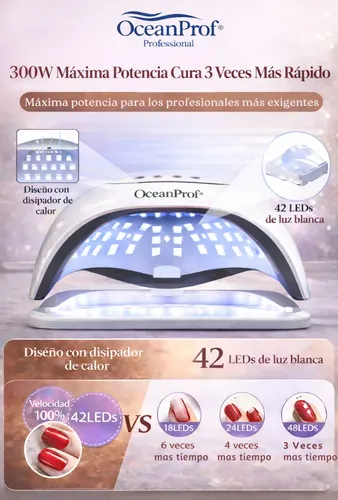 Cabina Para Uñas 300w Ocean Prof Uv/led Para Pieles Normales
