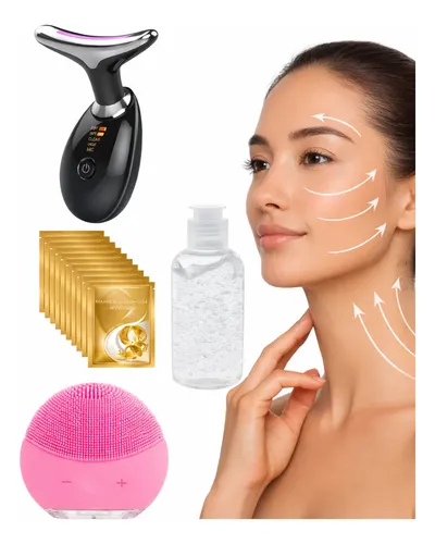 Kit Skincare Masajeador Reductor Limpieza Facial Exfoliador
