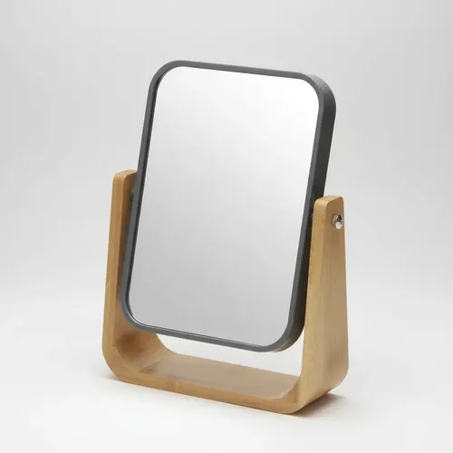 Espejo Cuadrado Vgo Plastico 13x17cm Blanco Gris