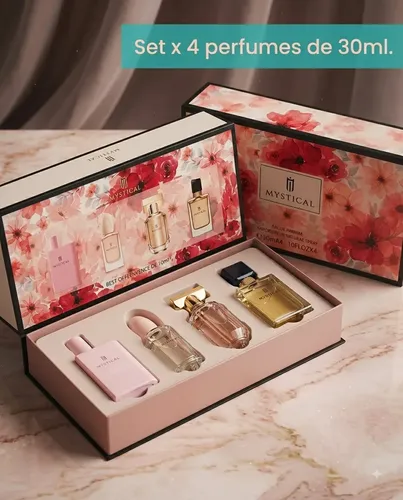 Perfume Árabe Set X4 Mystical Mujer Eau De Parfum Floral