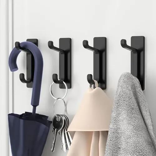 Set de 4 Ganchos de Pared Dobles Adhesivos Jazak para Baño y Cocina