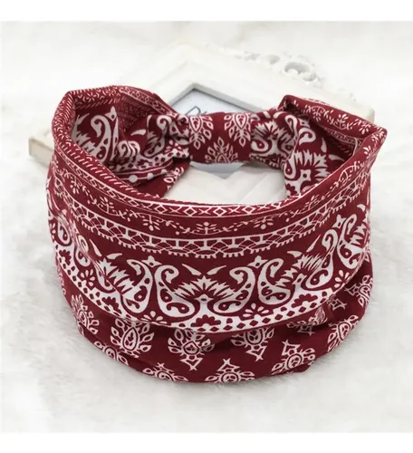 4 Piezas Diadema Mujer, Bohemias Estampado Cintas De Pelo
