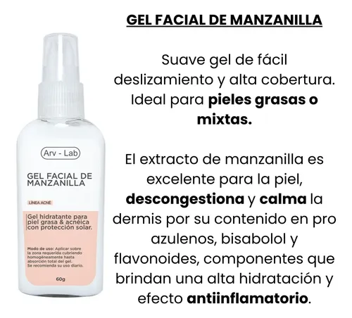 Gel Facial Manzanilla Hidratante Descongestivo 60cc Arvensis