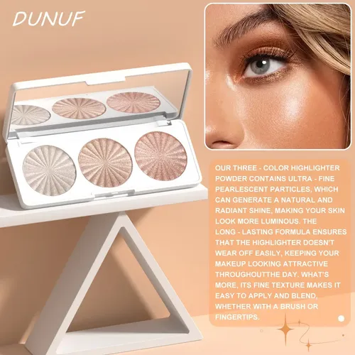 Paleta Iluminadora Dunuf X3 Tonos Profesional