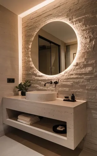 Espejo 70cm Circular Luz Led Baño Retroiluminado