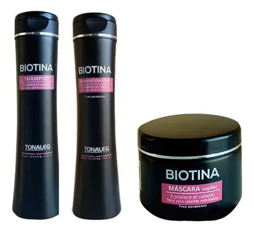 Shampoo + Acondicionador + Mascara Capilar Biotina Tonaleg
