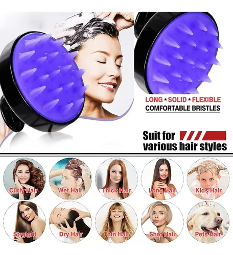 –. De Paquete De 2 Cepillos Masajeadores For Cabello Y Cue