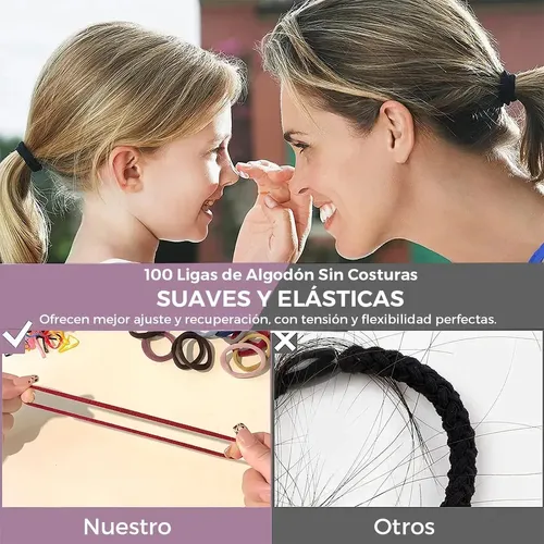 1209pzs Accesorios Para Cabello Scrunchies Donas Ligas Banda