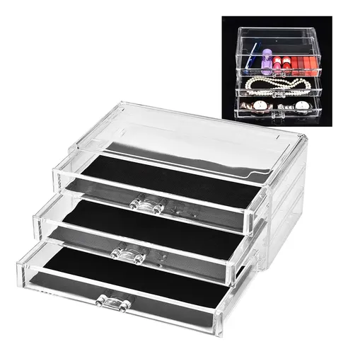 Cajón De Maquillaje De Escritorio, Mesa Con Cajones Transpar