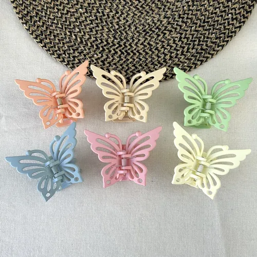 Pack 6 Broches Pinzas Ganchos Para Pelo Mariposa Verano