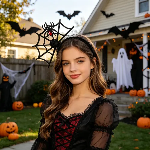 Diadema De Telaraña Para Halloween Accesorio Para El Cabello Diadema De Telaraña