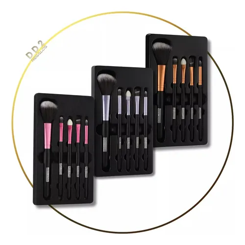 Set X5 Brocha Y Pinceles Para Maquillaje Profesional Make Up