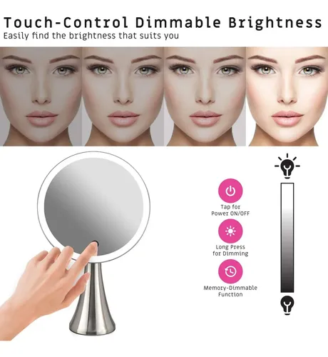 Espejo De Maquillaje Surdy De 9 Luces Con Aumento Dual De 5x