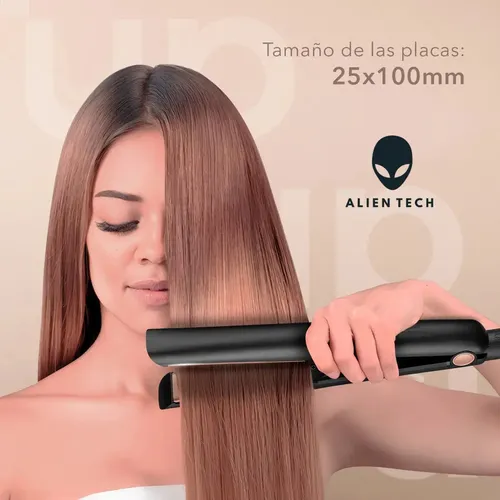 Planchita De Pelo Negra Y Rosa 220v/240v Alientech