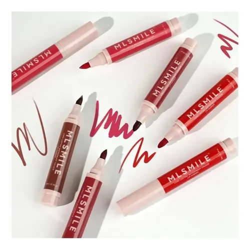 Set Lip Marker X4 Mlsmile Delineadores Fibra Tattoo Palladio